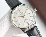 Omega Seamaster 9015 Mvoement 28800/H 40mm Italian Calfskin Waterproof 100m Silver Case Watch